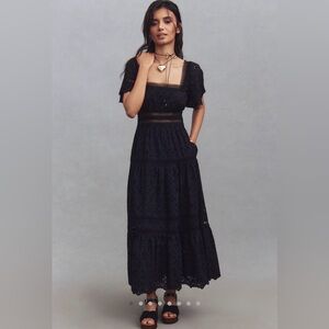 Anthropologie Black Maxi Dress